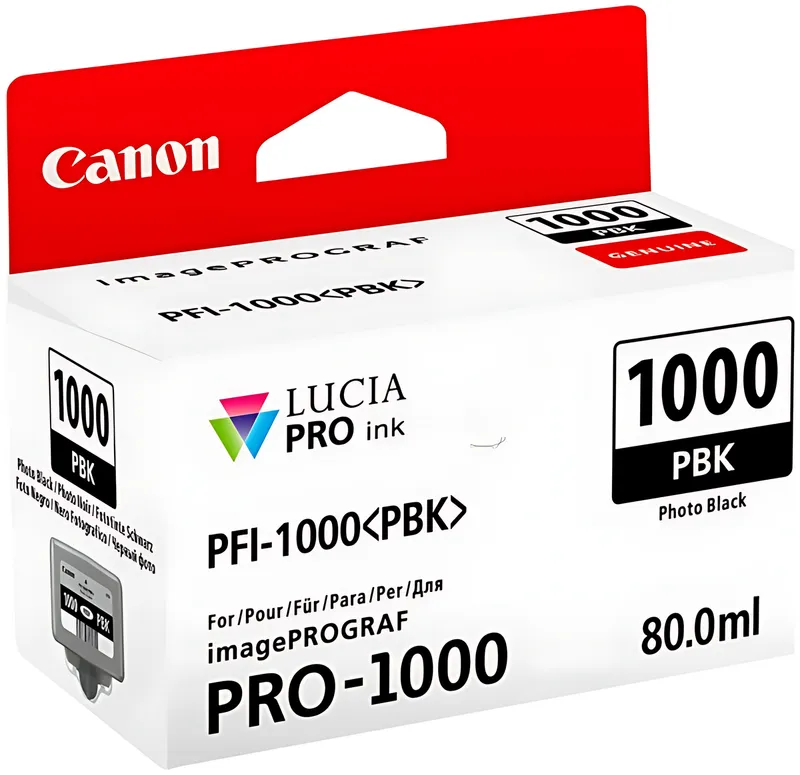 Canon 0546C001/PFI-1000PBK Tintenpatrone schwarz foto, 2.205 Seiten 80ml