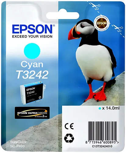 Epson C13T32424010/T3242 Tintenpatrone cyan, 980 Seiten 14ml