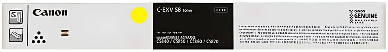 Canon 3766C002/C-EXV58Y Toner gelb, 60.000 Seiten ISO/IEC 19752