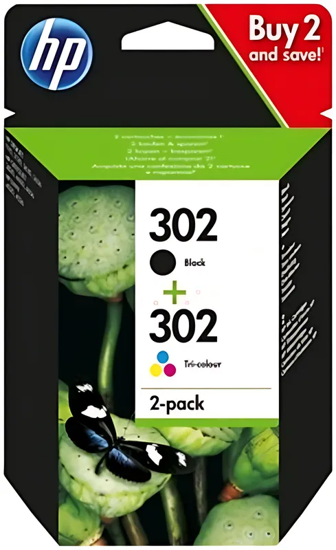 HP X4D37AE/302 Druckkopfpatrone Multipack schwarz + color 170pg + 150pg VE=2