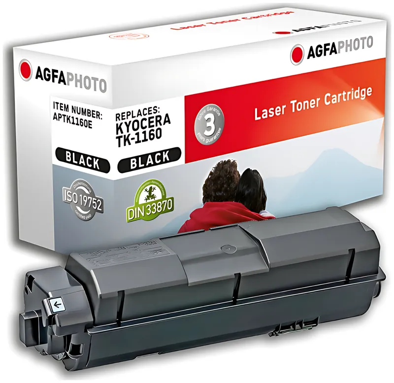 AgfaPhoto APTK1160E Toner-Kit, 7.200 Seiten 250 Gramm (ersetzt Kyocera TK-1160)