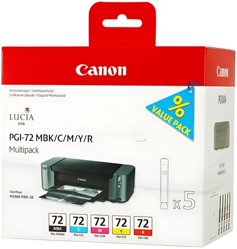 Canon 6402B009/PGI-72 Tintenpatrone MultiPack MBK,C,M,Y, R 5x14ml VE=5