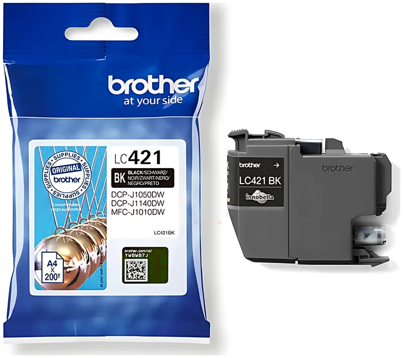 Brother LC-421BK Tintenpatrone schwarz, 200 Seiten