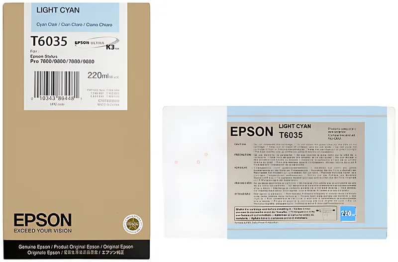 Epson C13T603500/T6035 Tintenpatrone cyan hell 220ml
