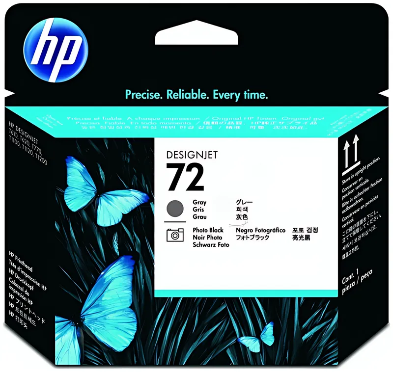 HP 72 Grau/Schwarz Druckkopf