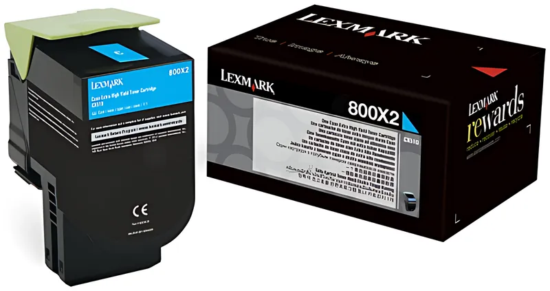 Lexmark 80C0X20/800X2 Toner-Kit cyan extra High-Capacity, 4.000 Seiten ISO/IEC 19798