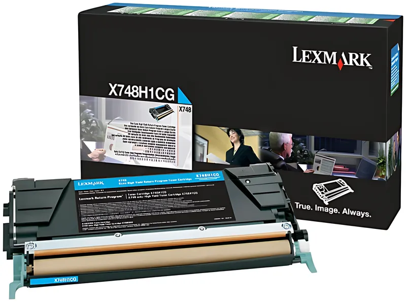 Lexmark X748H1CG Tonerkartusche cyan return program, 10.000 Seiten ISO/IEC 19798