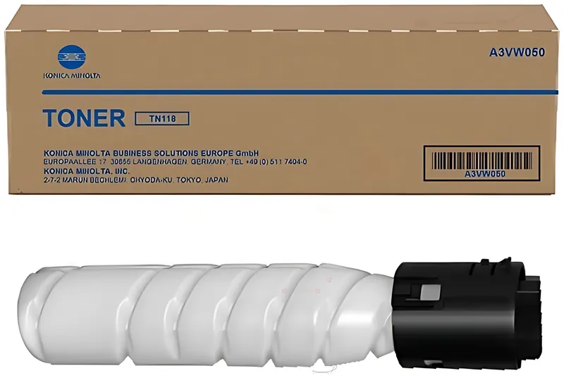 Konica Minolta A3VW050/TN-118 Toner-Kit schwarz, 2x12.000 Seiten/5% VE=2