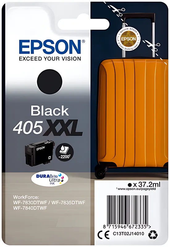 Epson C13T02J14010/405XXL Tintenpatrone schwarz extra High-Capacity, 2.200 Seiten 37.2ml