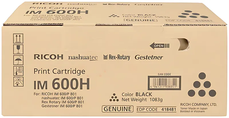 Ricoh 418481/IM600H Toner-Kit, 40.000 Seiten ISO/IEC 19752