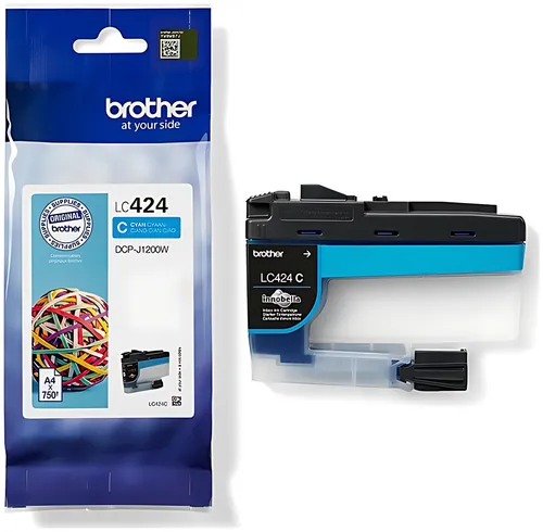 Brother LC-424C Tintenpatrone cyan, 750 Seiten ISO/IEC 19752