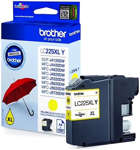 Brother LC-225XLY Tintenpatrone gelb, 1.200 Seiten ISO/IEC 24711 11.8ml