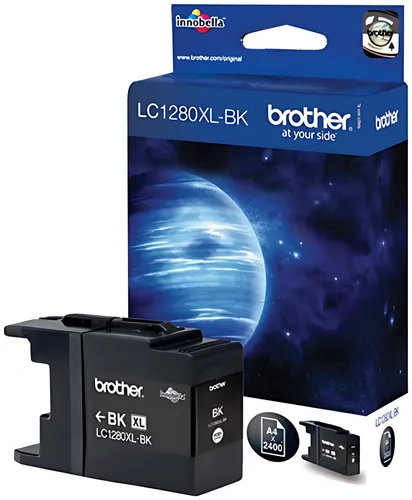 Brother LC-1280XLBK Tintenpatrone schwarz High-Capacity, 2.400 Seiten ISO/IEC 24711