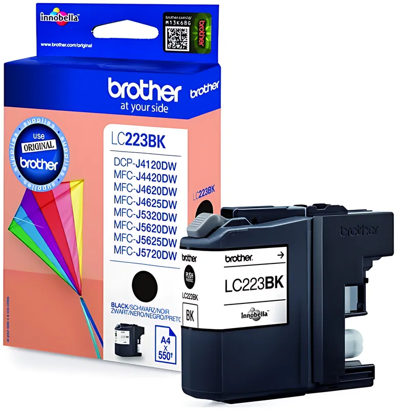 Brother LC-223BK Tintenpatrone schwarz, 550 Seiten ISO/IEC 24711 11.8ml