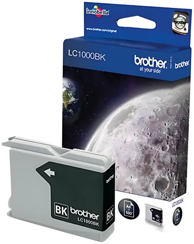 Brother LC-1000BK Tintenpatrone schwarz, 500 Seiten ISO/IEC 24711 18.6ml