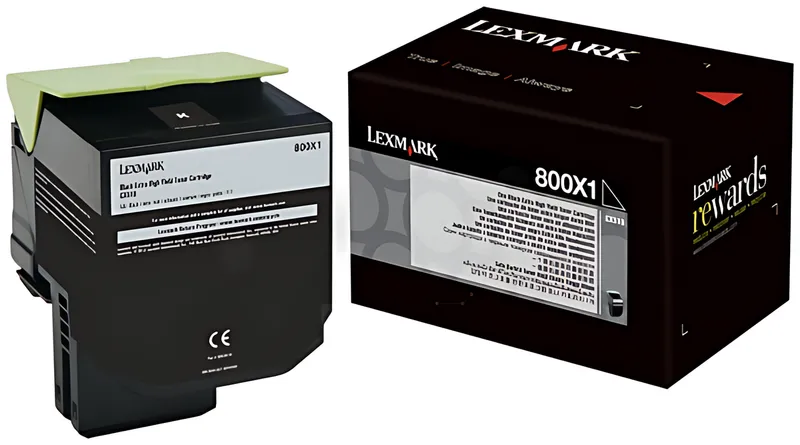 Lexmark 80C0X10/800X1 Toner-Kit schwarz extra High-Capacity, 8.000 Seiten ISO/IEC 19798