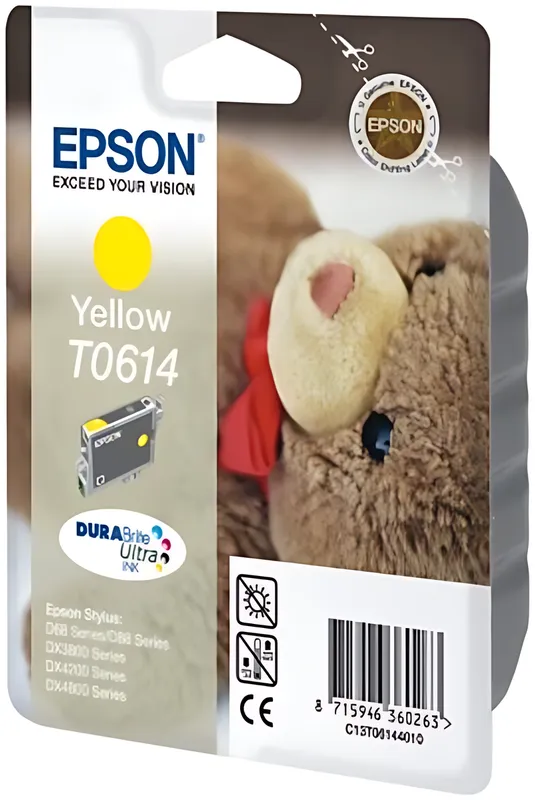 Epson C13T06144010/T0614 Tintenpatrone gelb, 250 Seiten/5% 8ml