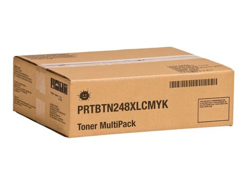 Kompatibel PRTBTN248XLCMYK Toner MultiPack Bk,C,M,Y VE=4 (ersetzt Brother TN248XLBK TN248XLC TN248XLM TN248XLY)