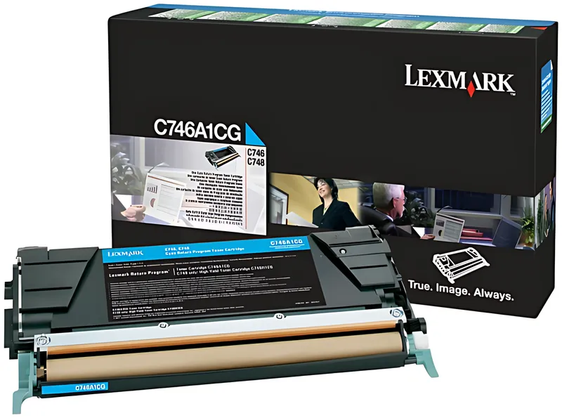 Lexmark C746A1CG Tonerkartusche cyan return program, 7.000 Seiten ISO/IEC 19798