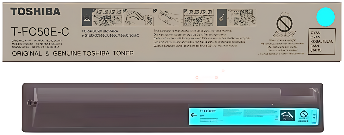 Toshiba 6AJ00000113/T-FC50E-C Toner cyan, 33.600 Seiten