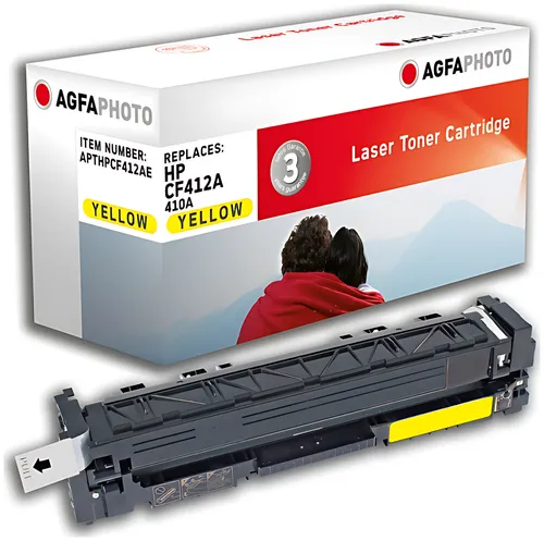 AgfaPhoto APTHPCF412AE Tonerkartusche gelb, 2.300 Seiten 50 Gramm (ersetzt HP 410A/CF412A)