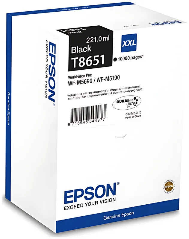 Epson C13T865140/T8651 Tintenpatrone schwarz, 10.000 Seiten 221ml