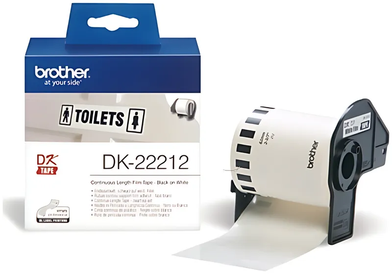 Brother DK-22212 DirectLabel Etiketten weiss Film 62mm x 15,24m