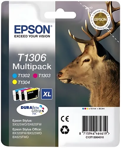 Epson C13T13064012/T1306 Tintenpatrone MultiPack C,M,Y XL 3x10.1ml VE=3