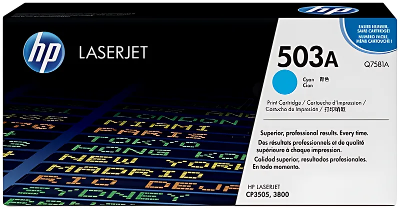 HP Q7581A/503A Tonerkartusche cyan, 6.000 Seiten/5%