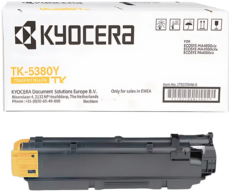 Kyocera 1T02Z0ANL0/TK-5380Y Toner-Kit gelb, 10.000 Seiten ISO/IEC 19752