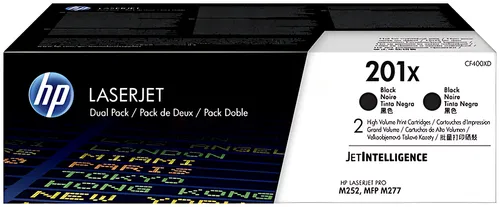HP CF400XD/201X Tonerkartusche schwarz Doppelpack, 2x2.800 Seiten ISO/IEC 19752 VE=2