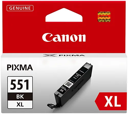 Canon 6443B001/CLI-551BKXL Tintenpatrone schwarz High-Capacity, 5.530 Seiten ISO/IEC 24711 1130 Fotos 11ml