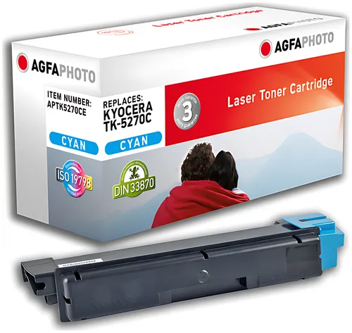 AgfaPhoto APTK5270CE Toner-Kit cyan, 6.000 Seiten 115 Gramm (ersetzt Kyocera TK-5270C)
