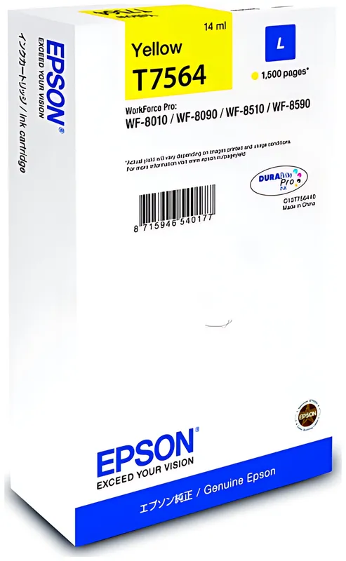 Epson C13T756440/T7564 Tintenpatrone gelb, 1.500 Seiten 14ml