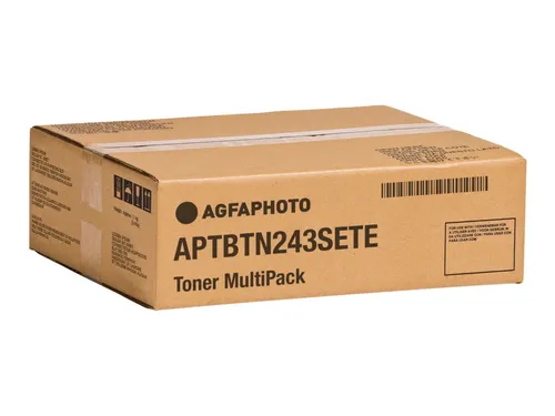 AgfaPhoto APTBTN243SETE Toner MultiPack Bk,C,M,Y, 4x1.000 Seiten 30 Gramm VE=4 (ersetzt Brother TN243CMYK)