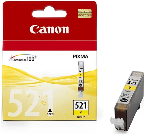 Canon 2936B001/CLI-521Y Tintenpatrone gelb, 477 Seiten ISO/IEC 24711 205 Fotos 9ml