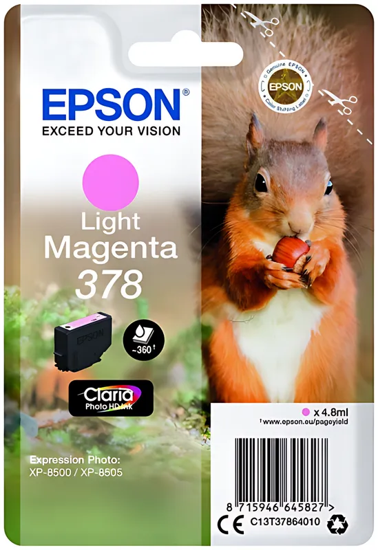 Epson C13T37864010/378 Tintenpatrone magenta hell, 360 Seiten 4,8ml