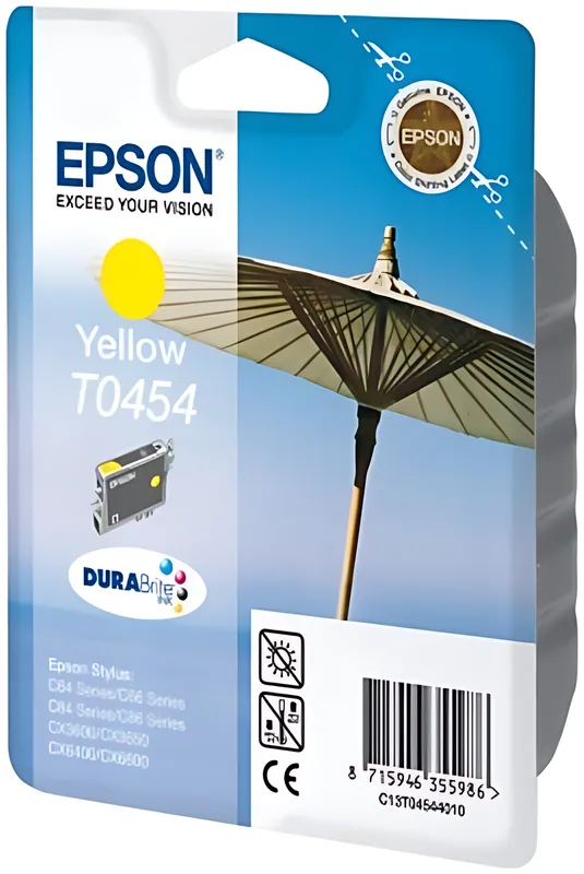 Epson C13T04544010/T0454 Tintenpatrone gelb, 250 Seiten/5% 8ml