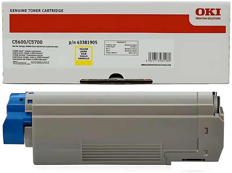 OKI 43381905 Toner gelb, 2.000 Seiten/5%