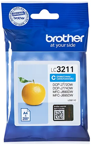 Brother LC-3211C Tintenpatrone cyan, 200 Seiten ISO/IEC 19752