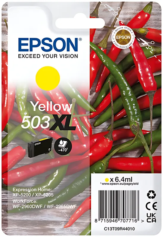 Epson C13T09R44010/503XL Tintenpatrone gelb High-Capacity, 470 Seiten 6,4ml