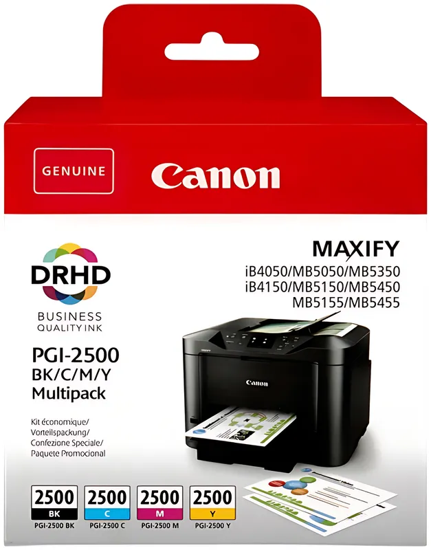 Canon 9290B006/PGI-2500BKCMY Tintenpatrone MultiPack Bk,C,M,Y 29,1ml + 3 x 9,6ml VE=4