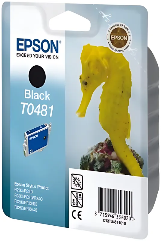 Epson C13T04814010/T0481 Tintenpatrone schwarz, 450 Seiten ISO/IEC 24711 13ml