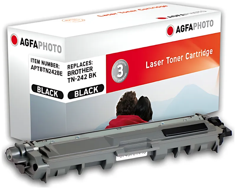 AgfaPhoto APTBTN242BE Toner-Kit schwarz, 2.500 Seiten 65 Gramm (ersetzt Brother TN242BK)