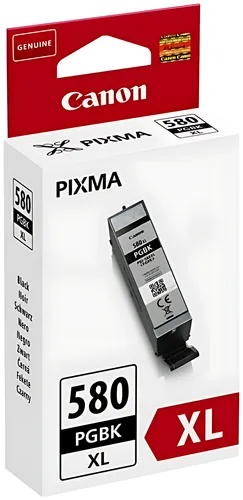 Canon 2024C001/PGI-580PGBKXL Tintenpatrone schwarz High-Capacity, 400 Seiten ISO/IEC 19752 18,5ml