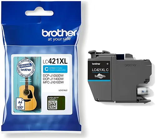 Brother LC-421XLC Tintenpatrone cyan, 500 Seiten
