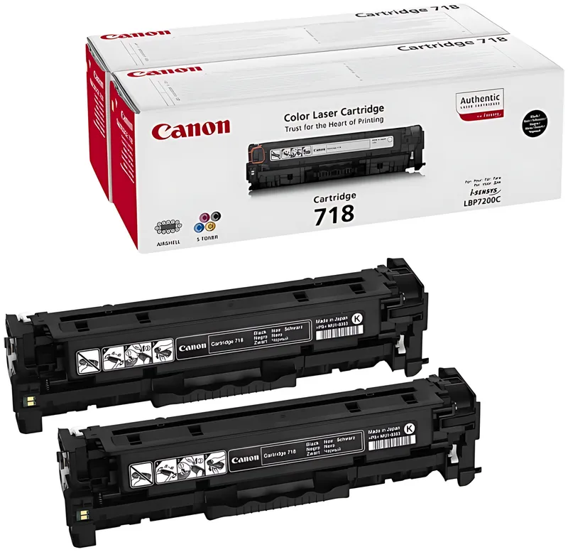 Canon 2662B005/718BKVP Tonerkartusche schwarz Doppelpack, 2x3.400 Seiten ISO/IEC 19798 VE=2