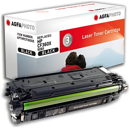 AgfaPhoto APTHPCF360XE Tonerkartusche schwarz, 12.500 Seiten 255 Gramm (ersetzt HP 508X/CF360X)
