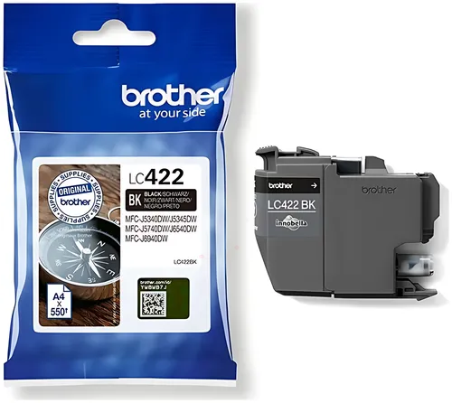 Brother LC-422BK Tintenpatrone schwarz, 550 Seiten