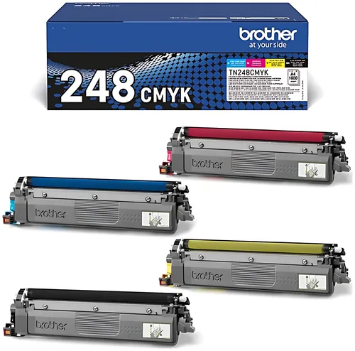 Brother TN-248CMYK Toner MultiPack Bk,C,M,Y, 4x1.000 Seiten ISO/IEC 19752 VE=4